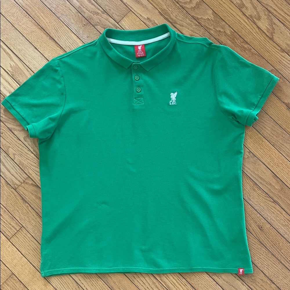 Official LFC Green Polo Shirt with Embroidered Logo